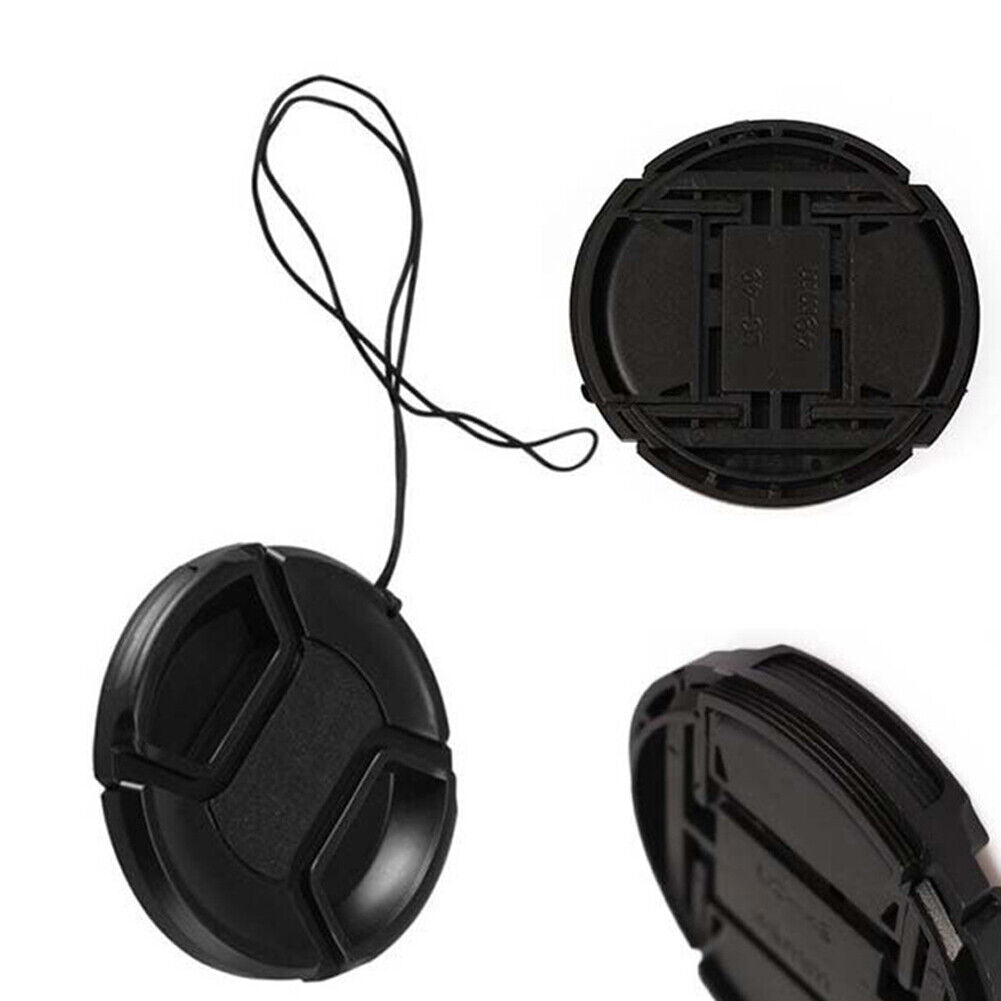 US 3-6 Pcs 58mm Front Lens Cap Cover with Cap Keeper For Canon, Nikon, Others