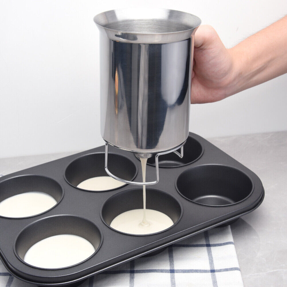 US 1-2 Pack Pancake Batter Dispenser Hold 3 Cups of Batter Baking Muffin Cupcake