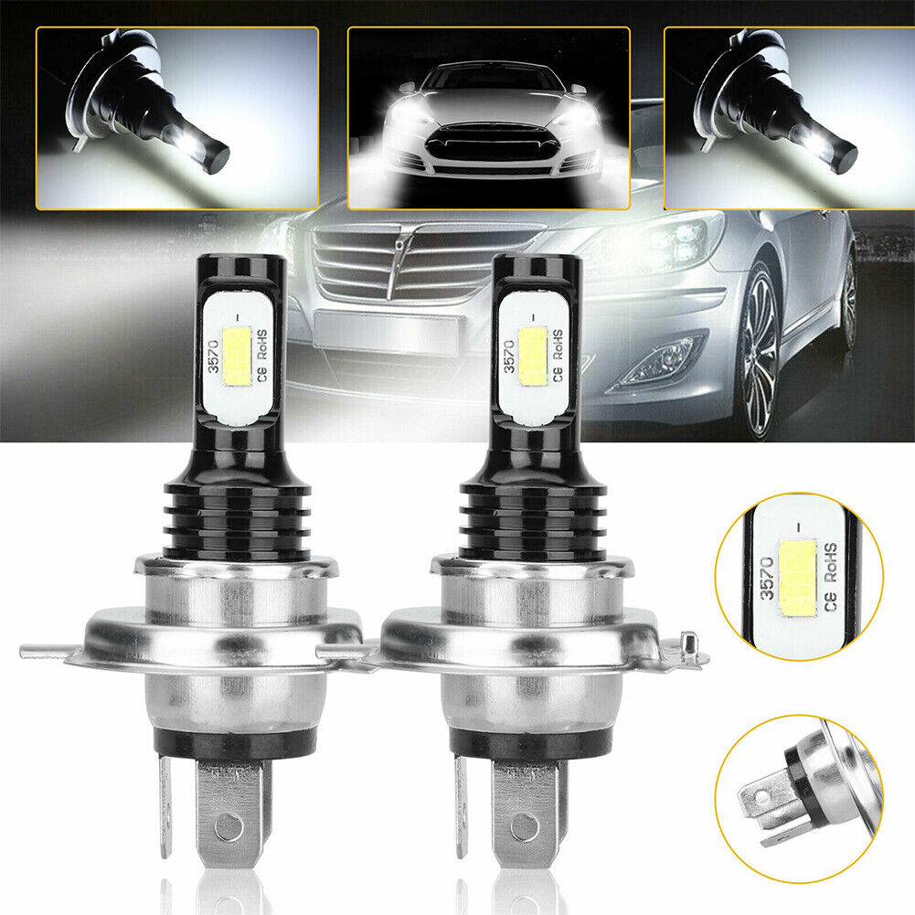 US 4-8 Pcs H4 LED Headlight Bulbs Cool Super Bright Wider Vision strong Beam Kit