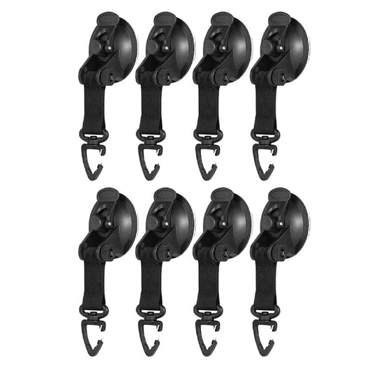 US 4-8 Pack Heavy Duty Suction Cup Tie Downs w/Hooks Lock Holder Set Car Camping