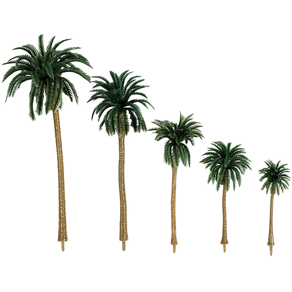 US 20-40 Pc Miniature Model Palm Trees for Dioramas, DIY Crafts 5 Sizes