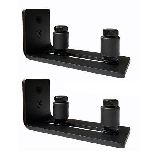 US 2-4 Pack Adjustable Wall Flat Stay Roller Guide Bottom Sliding Barn Door