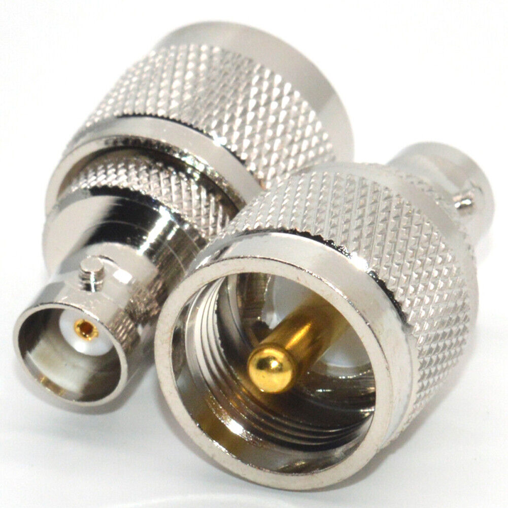 US 2-4 Pack BNC Female to UHF Male PL-259 Coaxia Cable RF Adapter Connector