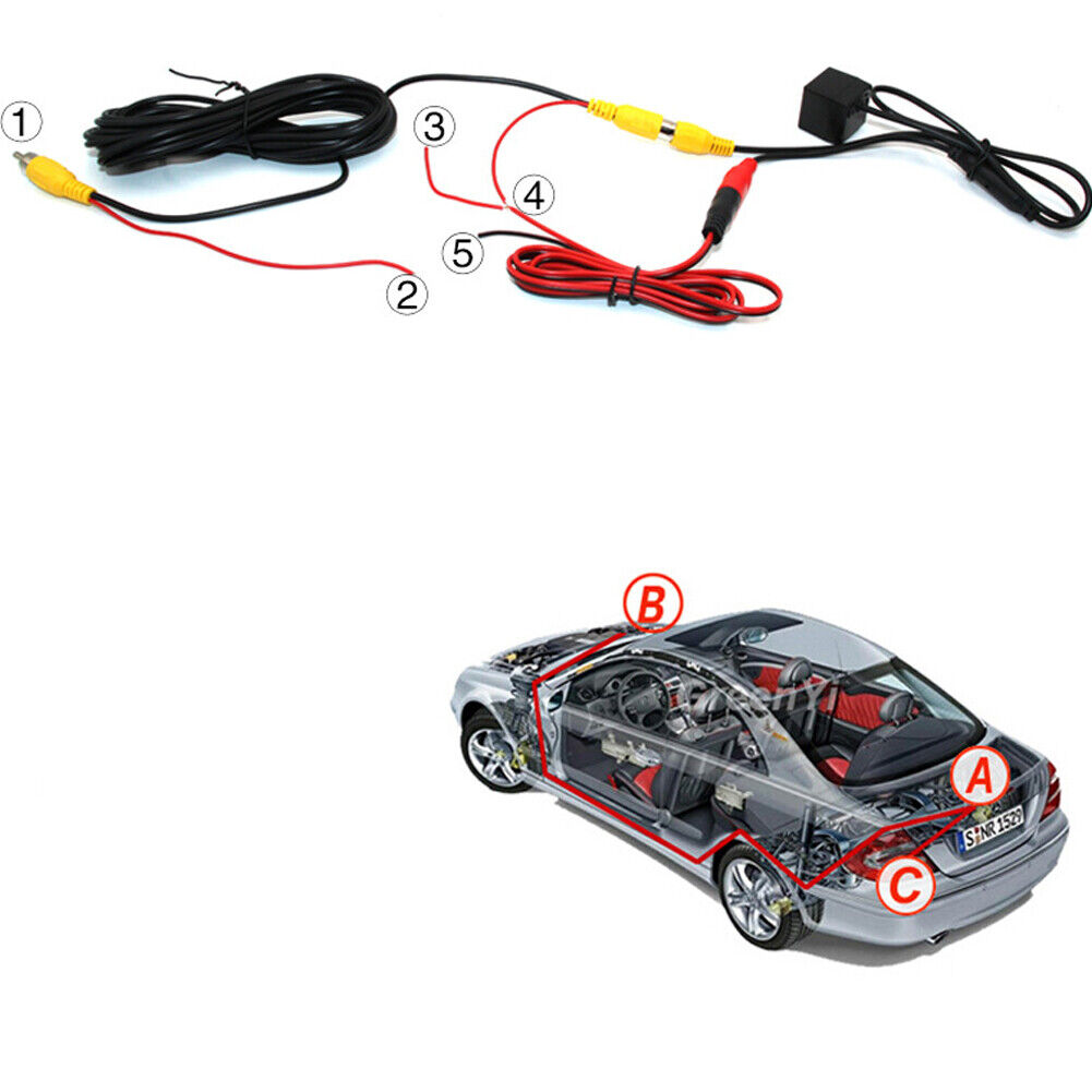 US 12V HD Rear View Parking Backup Camera for 08/10 BMW 3&5 Series E46 E90 E91