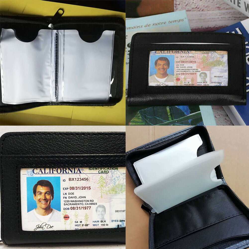 US 1-2 Pack Lock Slim Secure Men Women Blocking Money Credit Card Holder Wallets