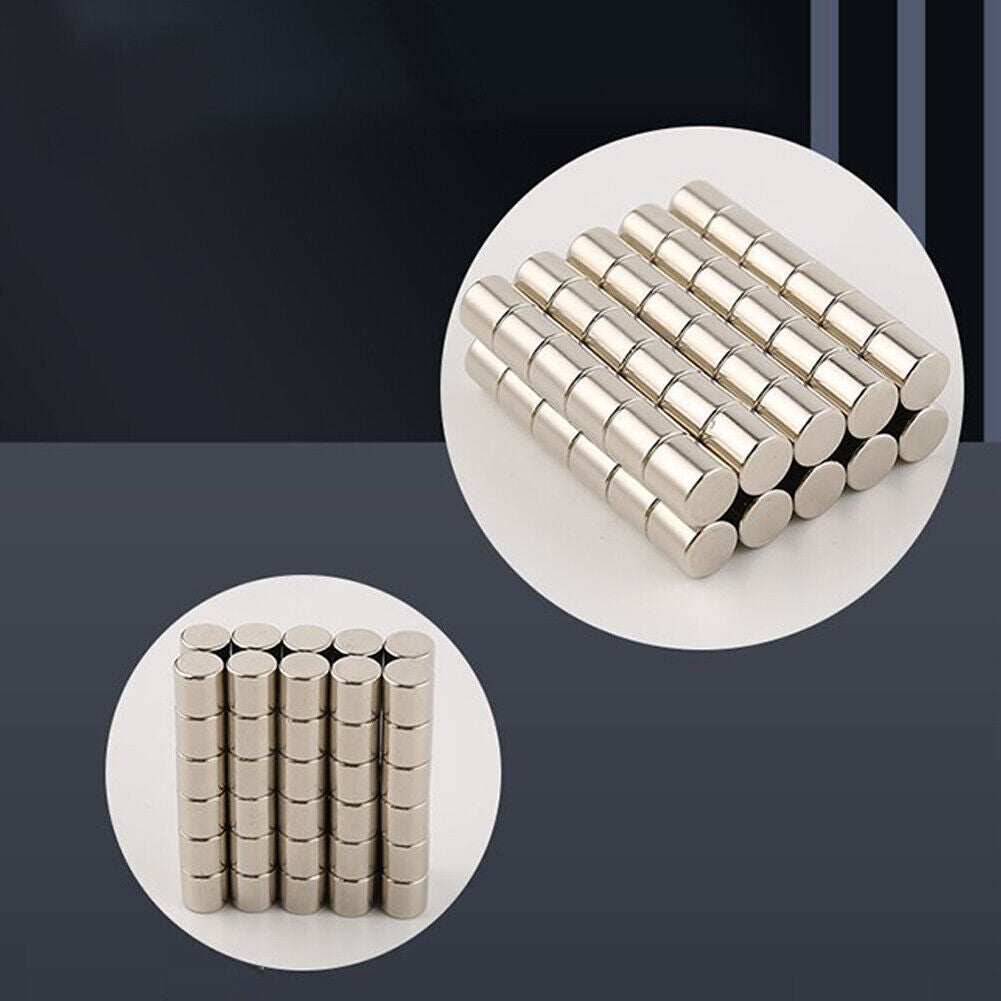 US 30-60Pc 1/4 x 1/4 Inch Strong Neodymium Rare Earth Cylinder Magnets N48