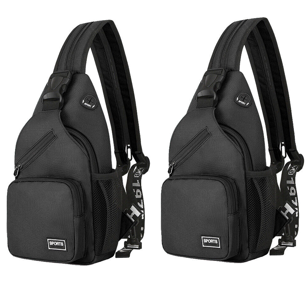 US 1-2 Pack Water-Proof Chest Pack Travel Shoulder Sling Backpack Crossbody Bag