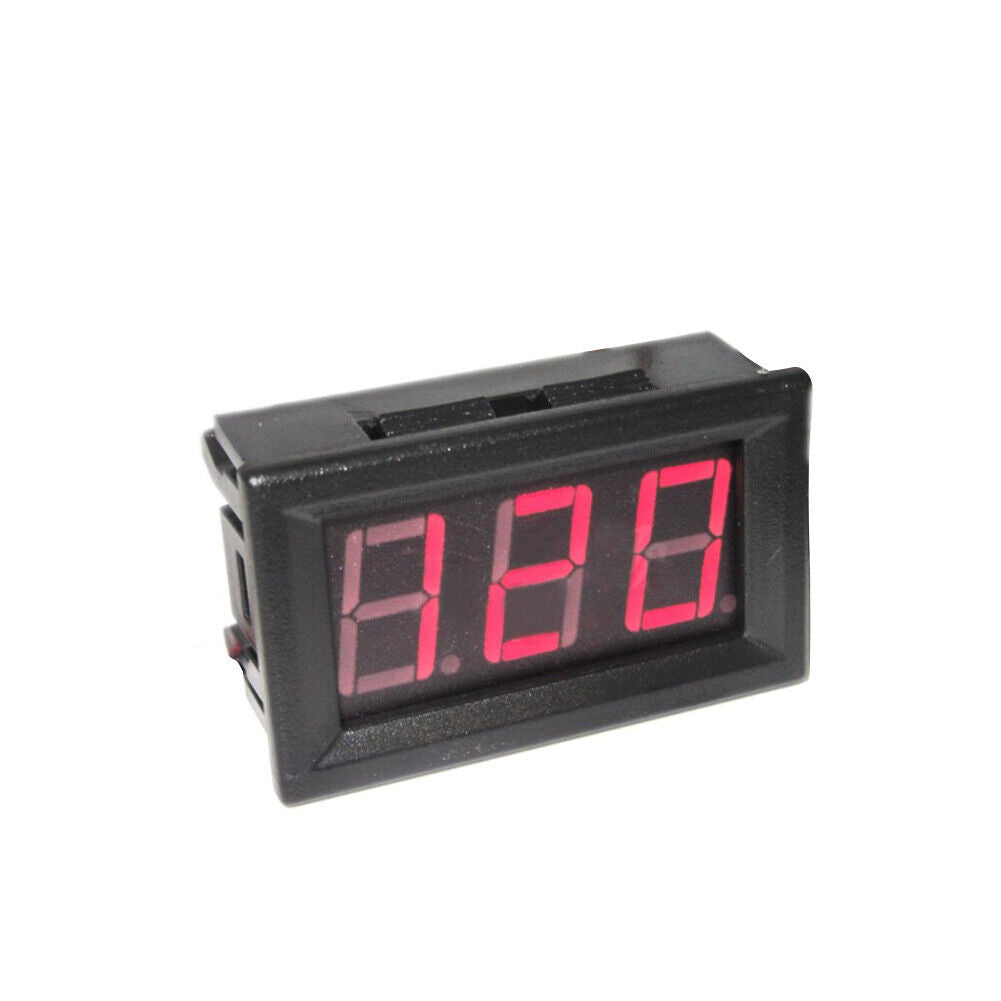 US 1-2 Pack DC 5-120V 2-Wire Voltmeter 3-Digit LED Display Panel Voltage Tester