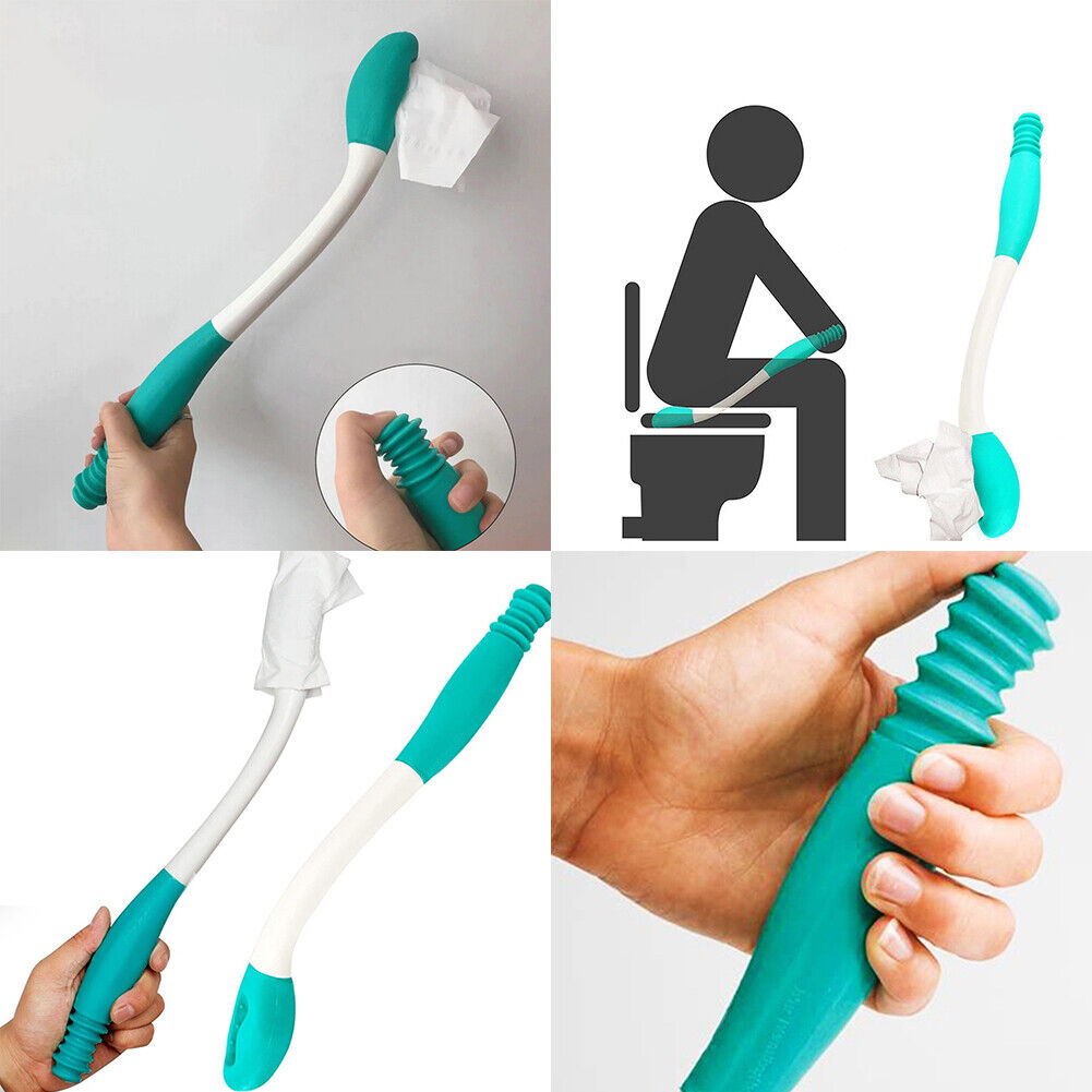 US 2-4 Pcs Long Reach Comfort Toilet Wiping Aid Tools Self Assist Bathroom Buddy