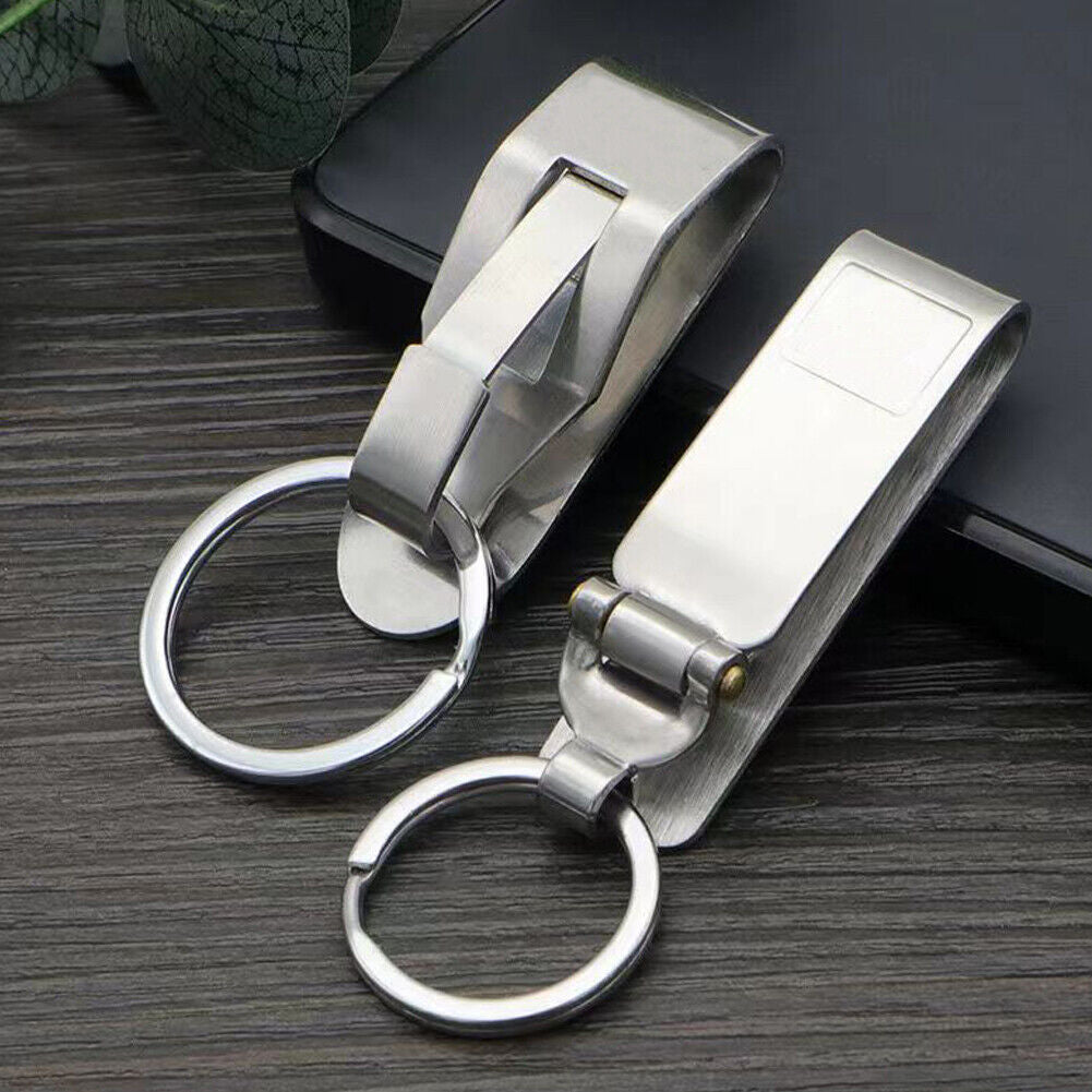US 1-2 Pack Titanium Carabiner Key Chain Ring Belt Quick Release Detachable Clip