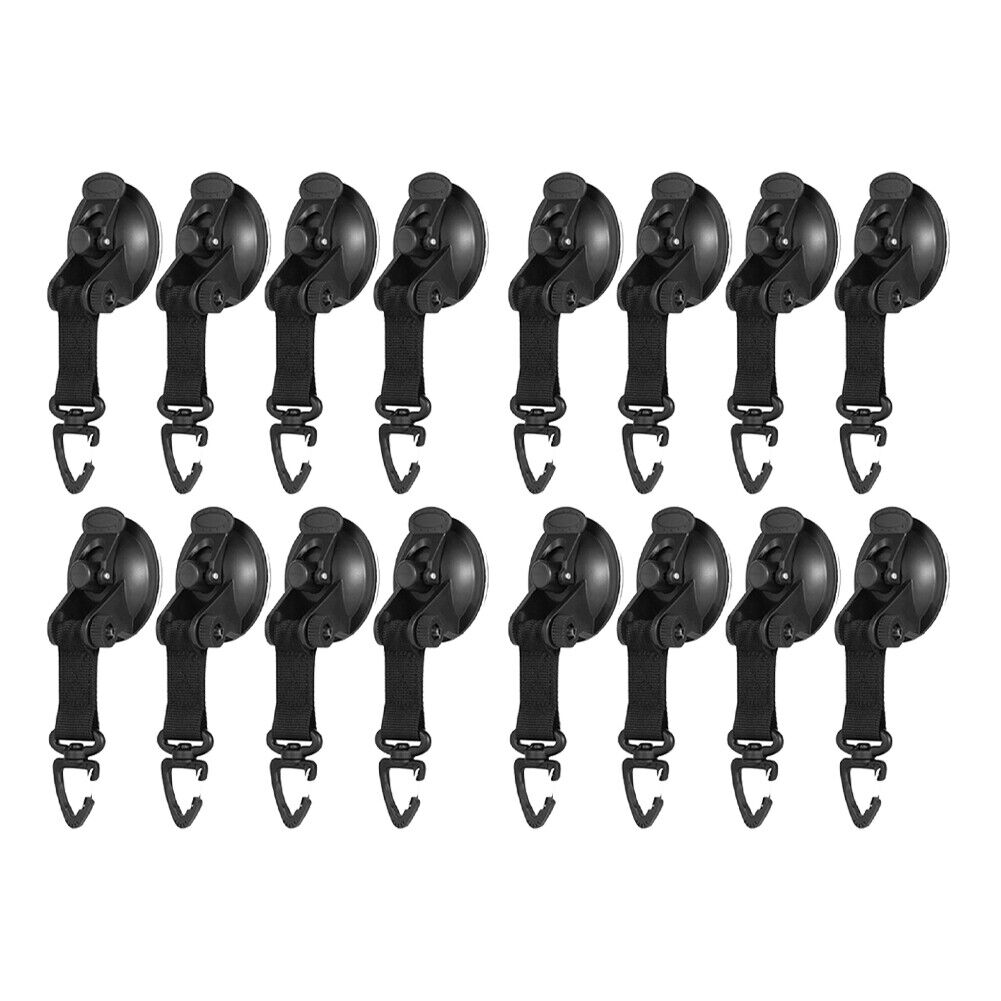 US 4-8 Pack Heavy Duty Suction Cup Tie Downs w/Hooks Lock Holder Set Car Camping