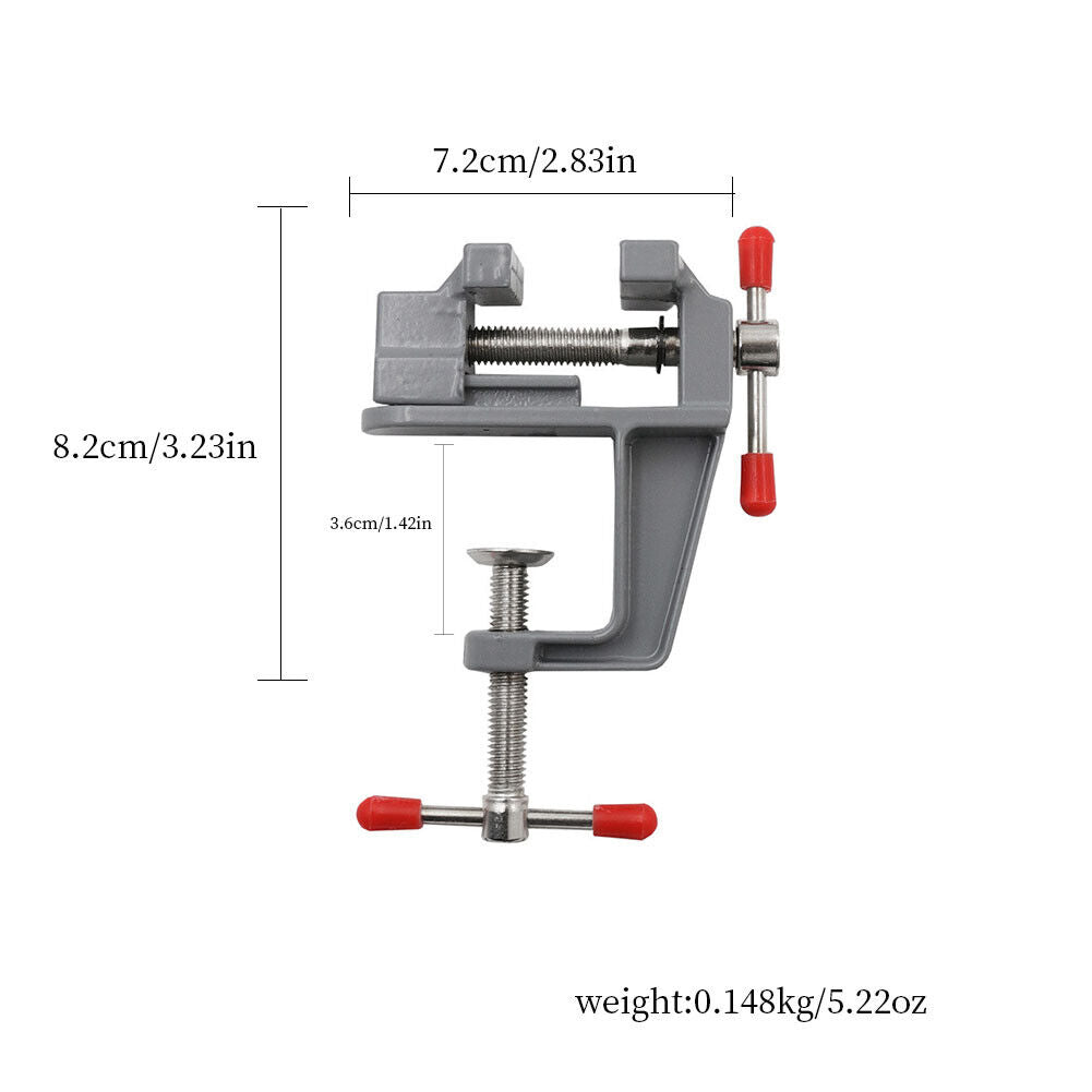 US 2-4 Pack Mini Vice Clamp 3.5" Aluminum Vice Miniature Jewelers Clip On Table