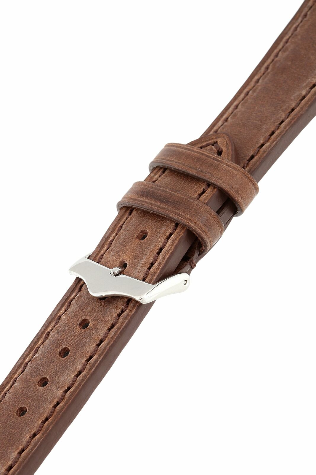 Signature 20 mm watch band Replacement watch strap Genuine Leather Silver buckle