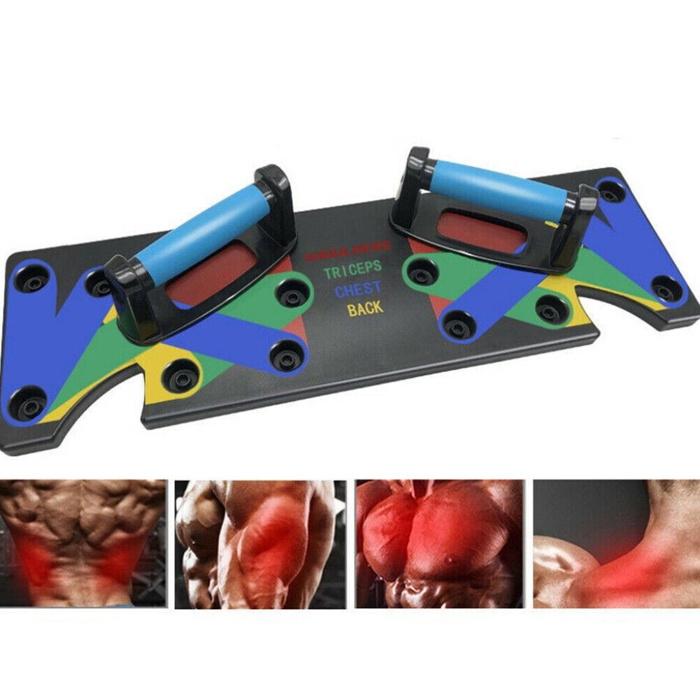 US 1-2 Pack 9 in 1 Push Up Rack Board System Fitness Workout Train Gym Exercise