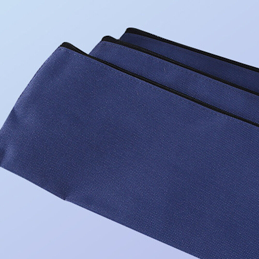 US 2-4 Deposit Bag Bank Pouch Zippered Safe Money Bag Organizer in Navy Blue