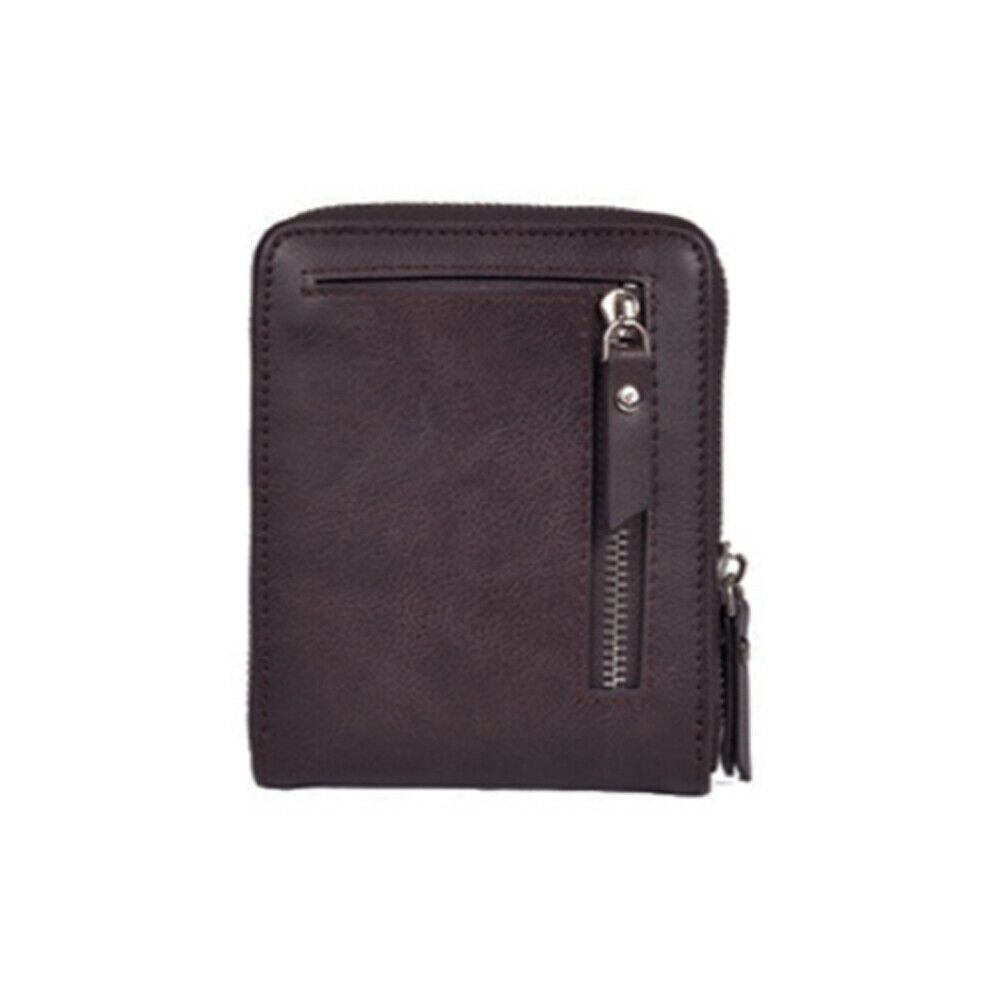 US 1-2 Pack Men RFID Blocking Leather Bifold Wallet Credit Card Holder Zip Purse