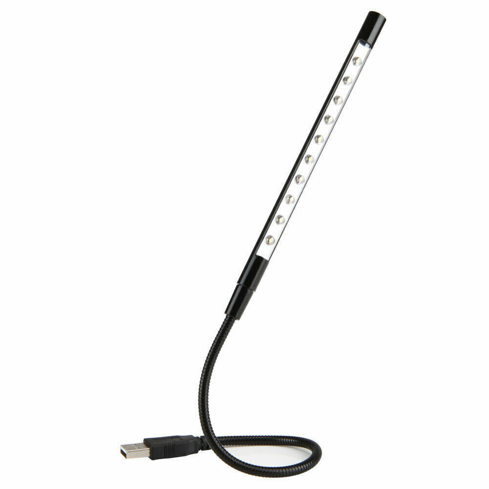 US 2-4 Pack Portable 10-LED USB Light Flexible Lamp Reading Notebook Laptop Plug