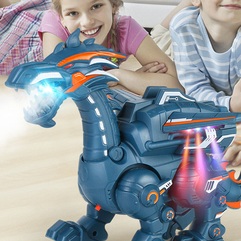 US 1-2 Pcs Remote Control Dinosaur Boys Toys RC Walking Robot Dinosaur Kids Gift