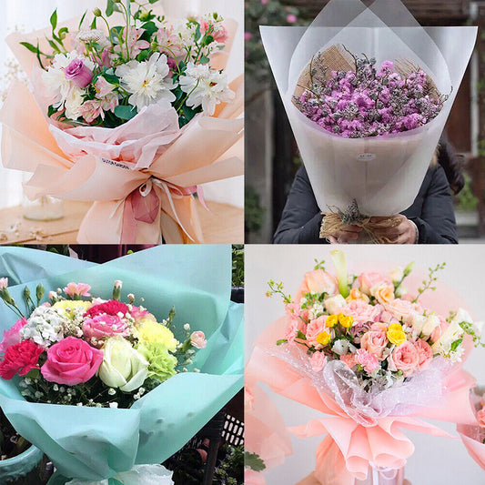 US 40-80 Sheets Flower Wrapping Paper Florist Art Wedding Bouquet Decor 19X19"