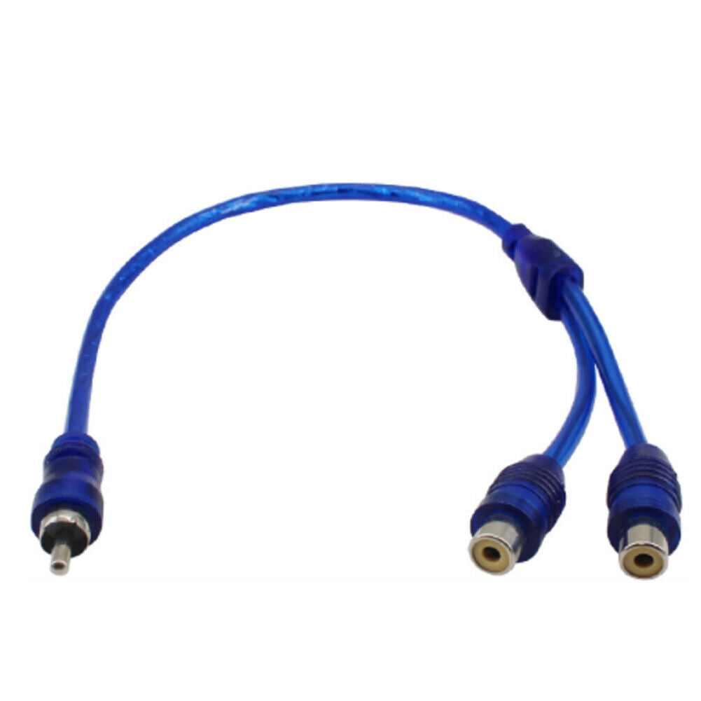 US 2-4 Pack RCA Y Adapter Splitter 1 Female to 2 Male Audio Speaker Stereo Blue