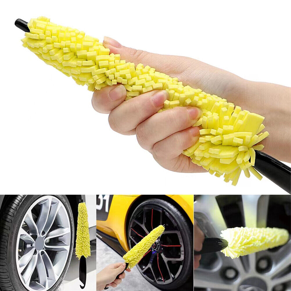 US 4-8 Pc Car Detailing Cleaning Brush Tire Rim Washing Scrub Wheel Cleaner Tool
