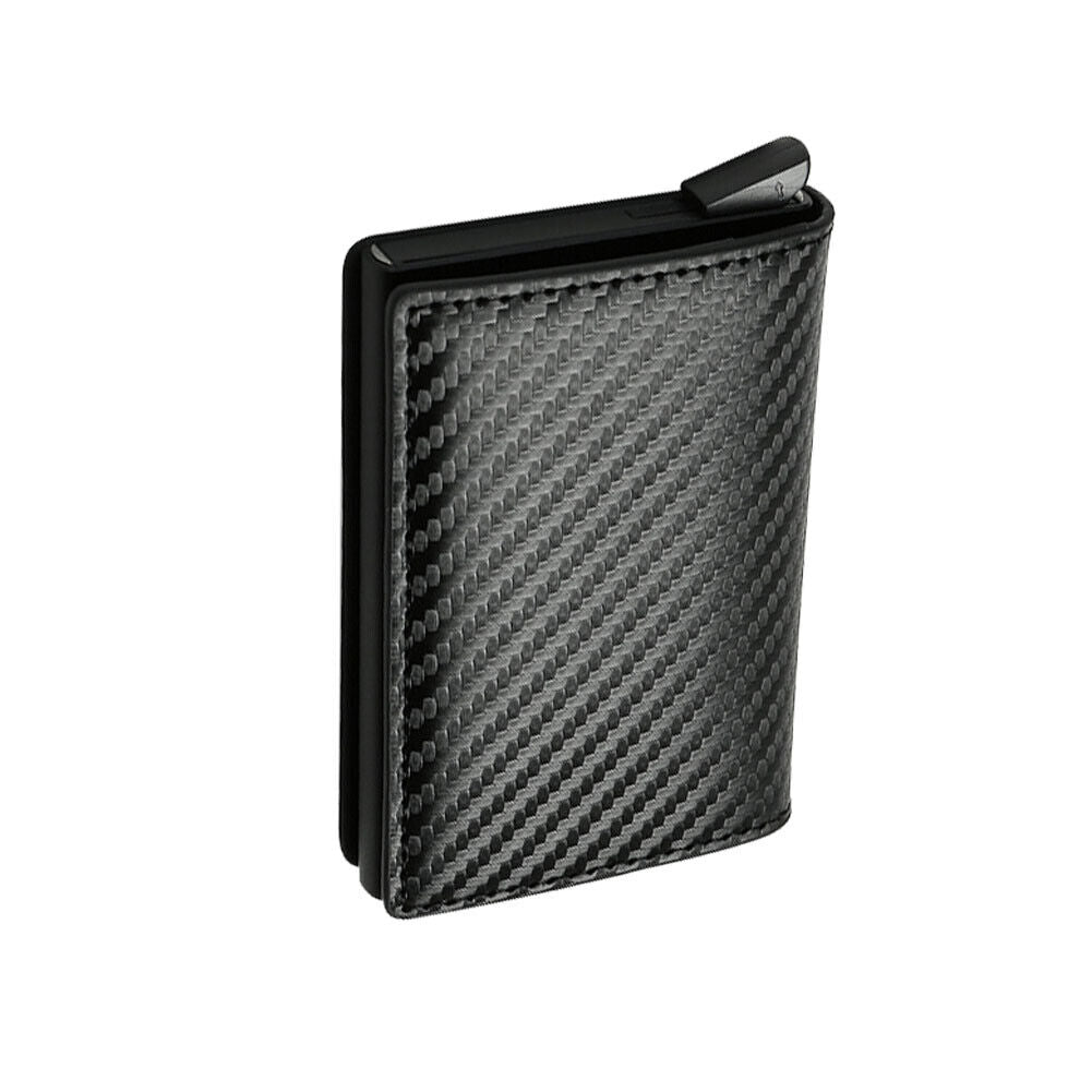 US 1-2 Pcs RFID Blocking Tactical Carbon Fiber Wallet ID Credit Card Holder Men