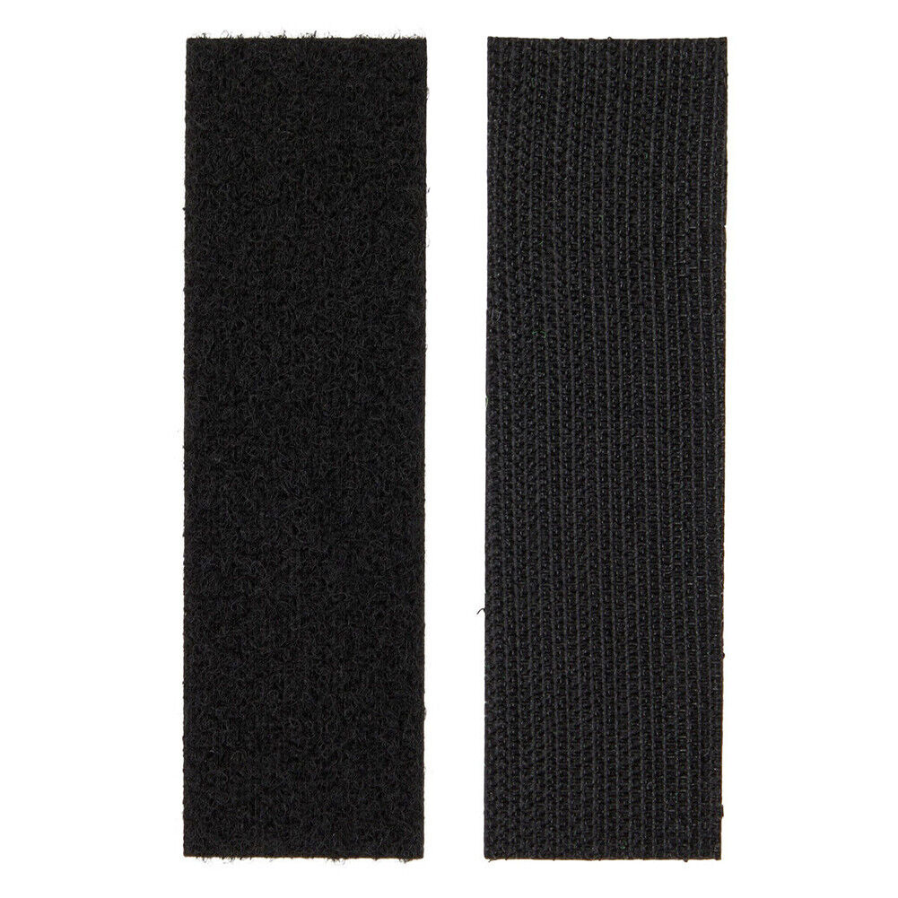 US 40-80 Pack Hook and Loop Strips with Adhesive, 1.2 x 4 Inches Black