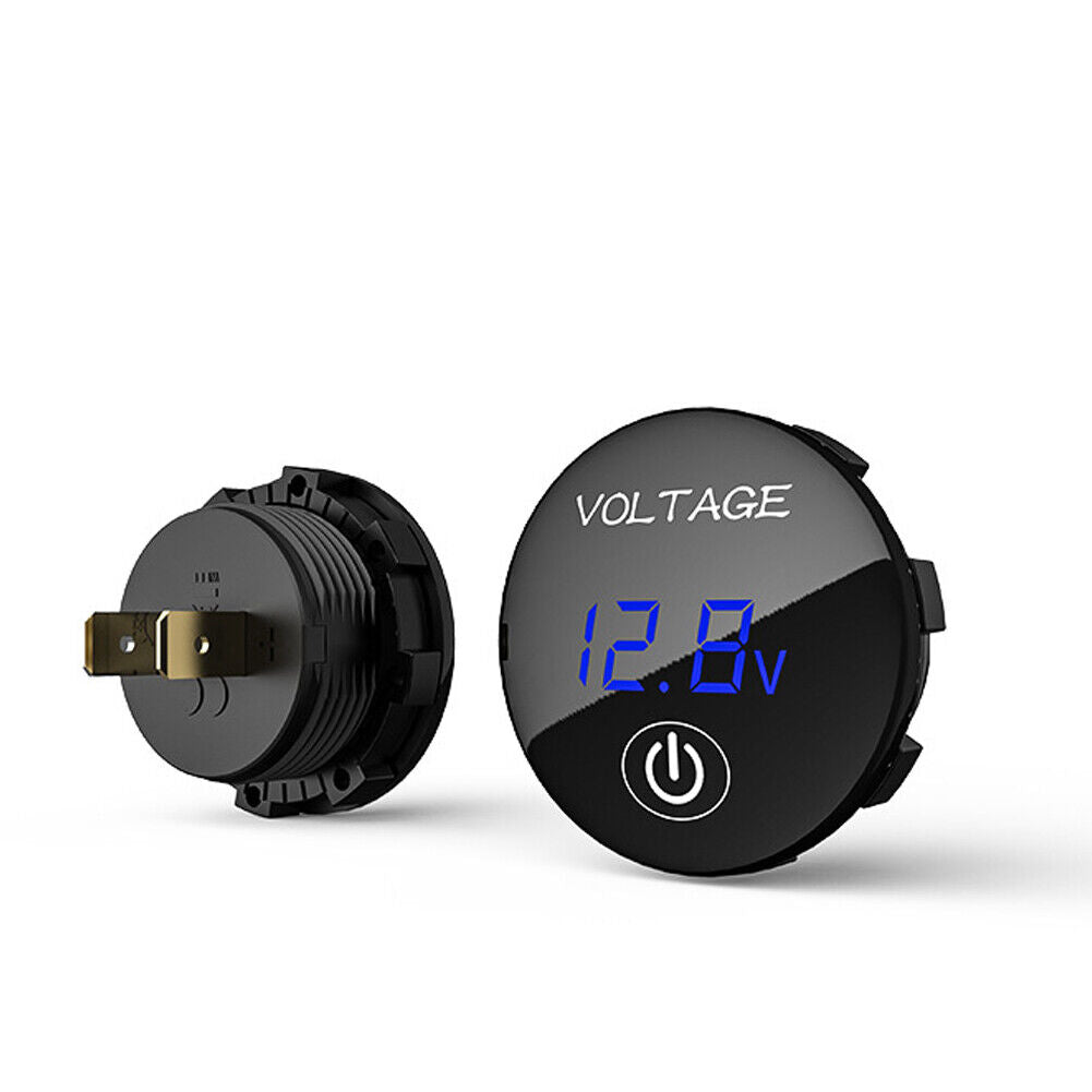 US 2-4 Pcs DC 12V-24V Car Motorcycle LED Digital Voltage Meter Display Voltmeter