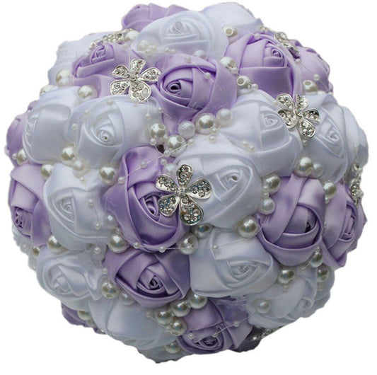 Wedding Bouquet Bridal Brooch Bouquets Bridesmaid Bouquet Diamond Pearl Ribbon