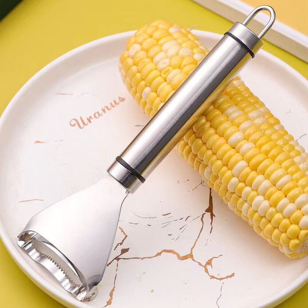 US 2-4 Pack Stainless Steel Corn Cob Peeler Remover Kernel Cutter Thresher Tool