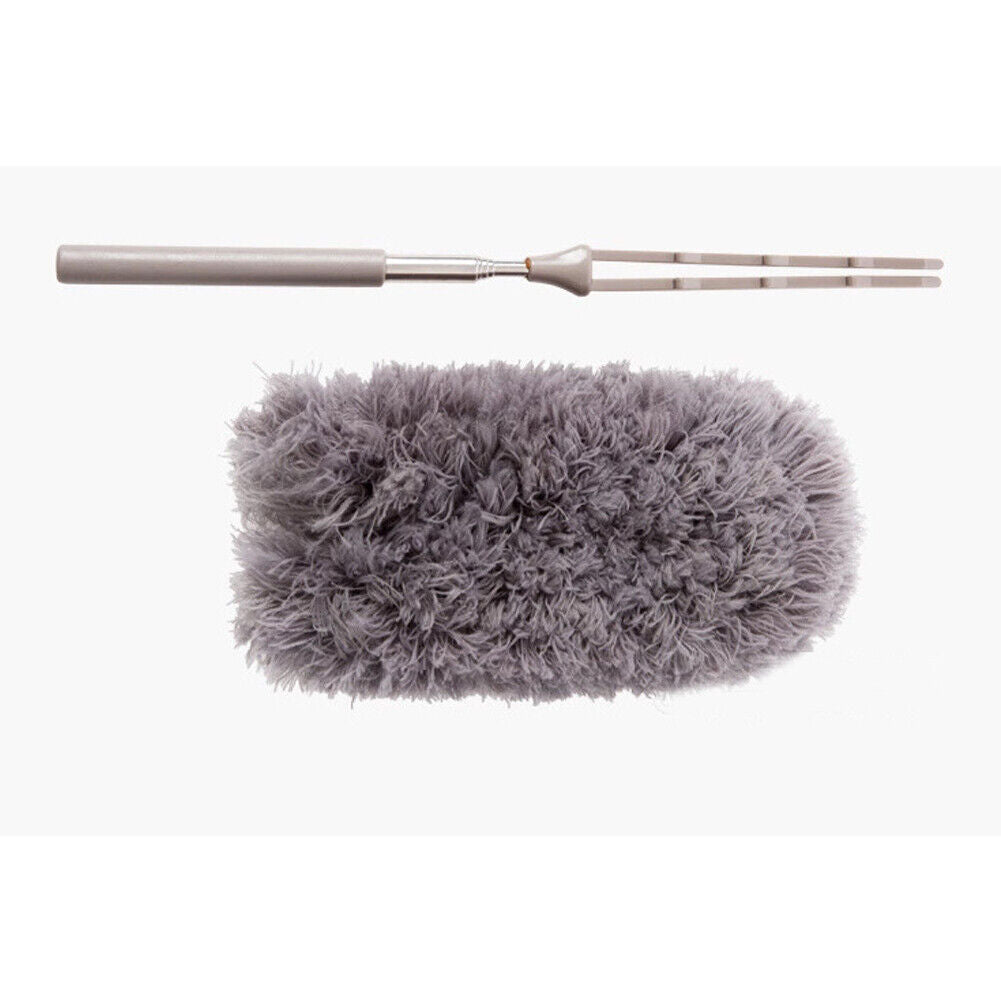 US 1-2 Pcs Adjustable Microfiber Feather Duster Extend Brush Household Cleaning