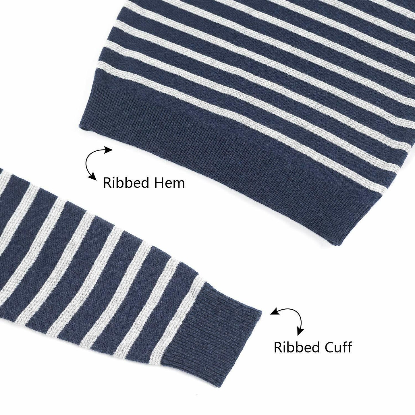 Sweater for Kid Baby Boy Toddler Soft Cute Crew Neck Stripe Long Sleeve Pullover