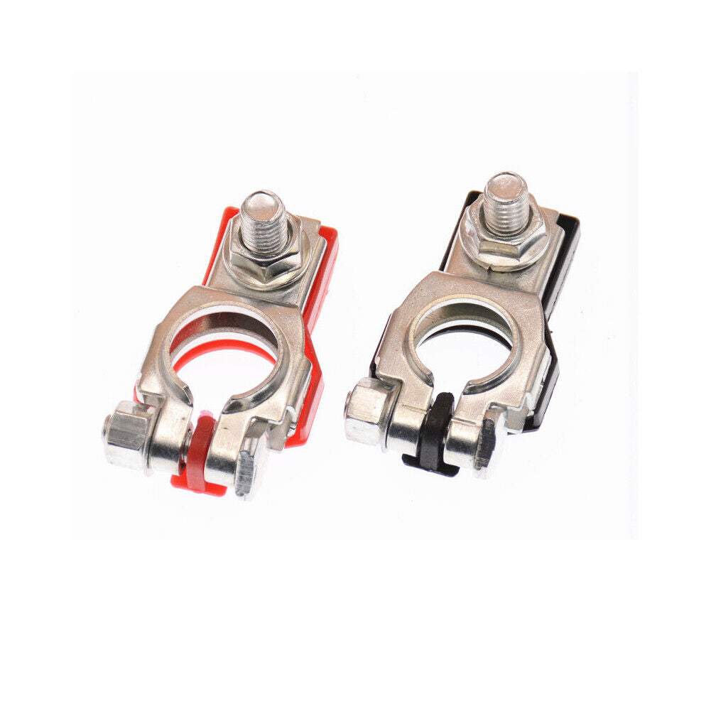 US 2-4 Pcs Universal Battery Terminal Connector Top Positive Negative Heavy Duty