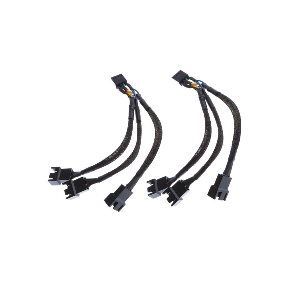 US 4-8 Pack 4 Pin 1 to 3 Way PWM Case PC Fan Splitter Cable Hub Power Adapter