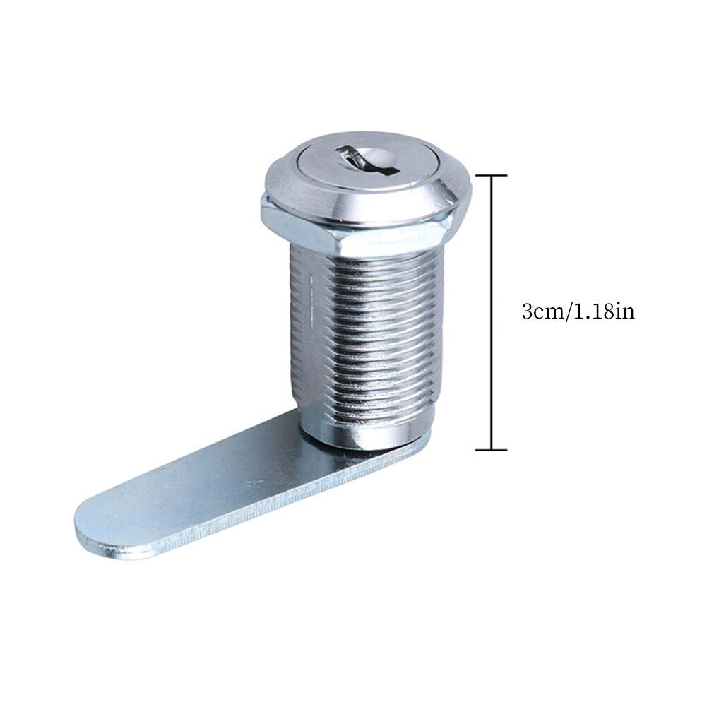 US 10 Pack 5/8" 1" 1 1/8" Cabinet RV Cam Locks Keyed Alike Secure Drawer File