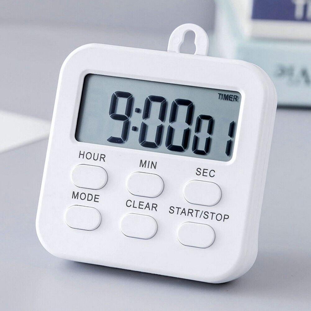 US 2-4 Pcs Magnetic Digital Kitchen Folding Timer Loud Alarm Count Up Down Clock