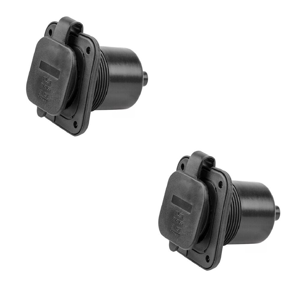 2Pc 125/250V 15 Amp Flanged Power Inlet Receptacle RV Plug NEMA 5-15P Connector