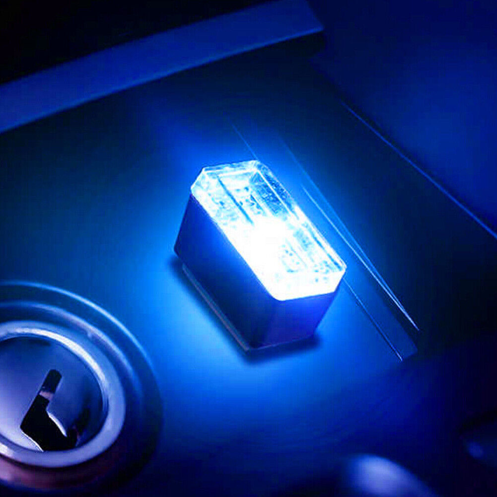 US 6-12 Mini White Blue Yellow Red Green LED USB Car Interior Atmosphere Light