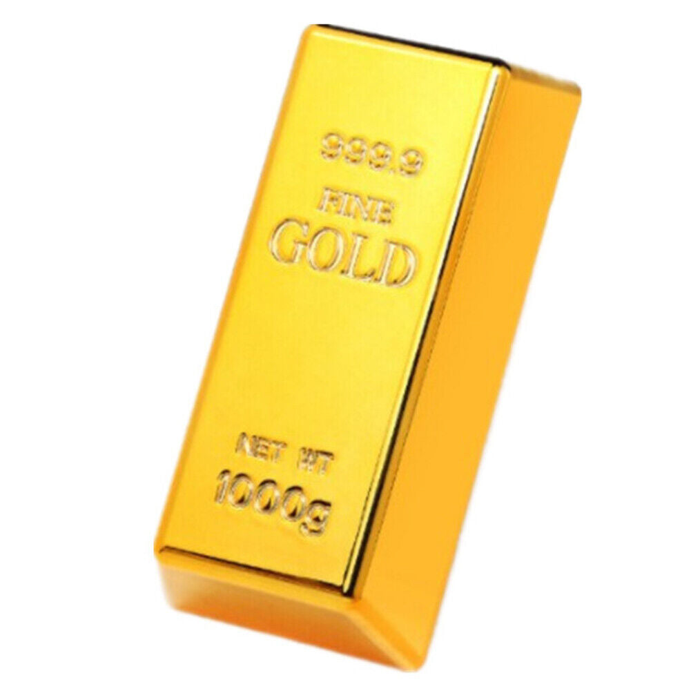 US 2-4Pcs Gold Bar 1 KG Door Stopper Brick Fake Golden Bullion Real Look No Slip