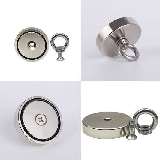 US FISHING MAGNET UPTO 2400 LBS PULL FORCE HEAVY DUTY STRONG NEODYMIUM MAGNET