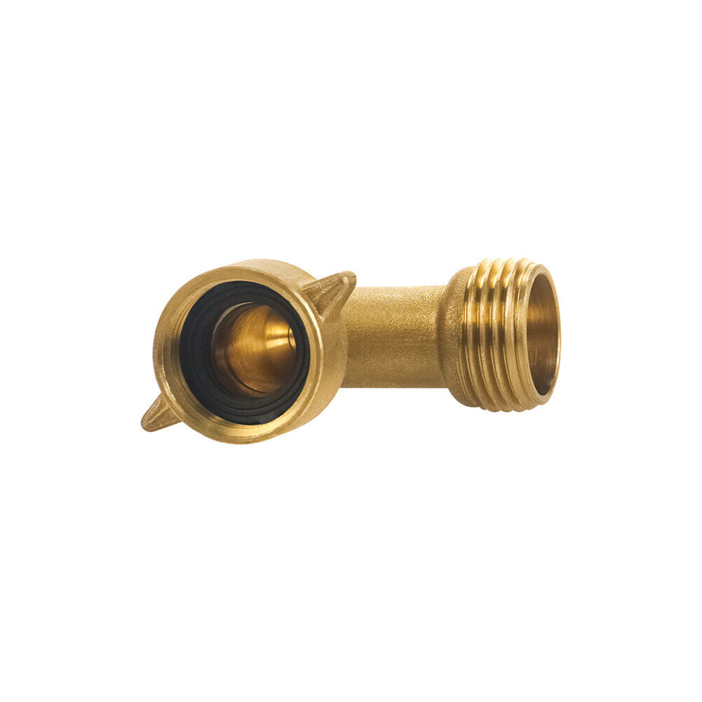 US 2Pc 90 Degree Garden Hose Elbow adapter- Solid Brass Fittings RV