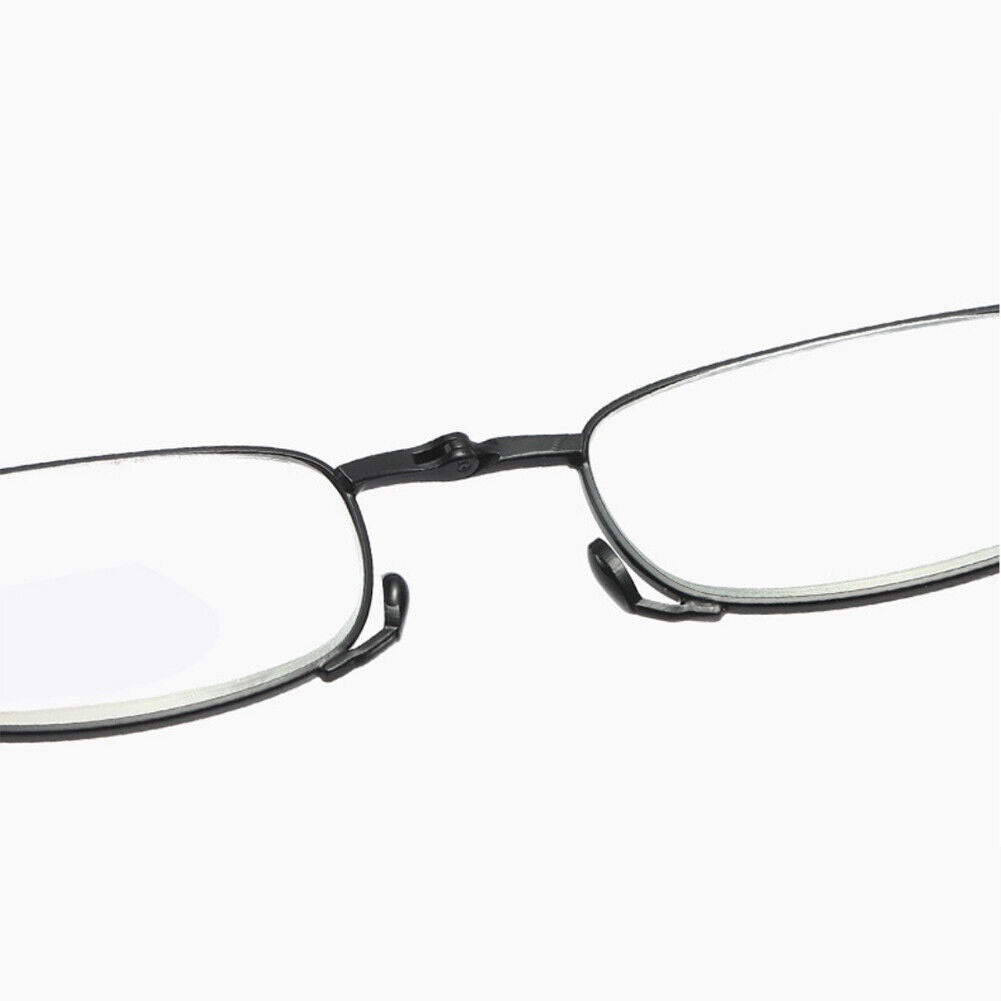 US 3Pc Read Fold Metal Compact Anti-Blue Light Reading GlassesWith Carrying Case