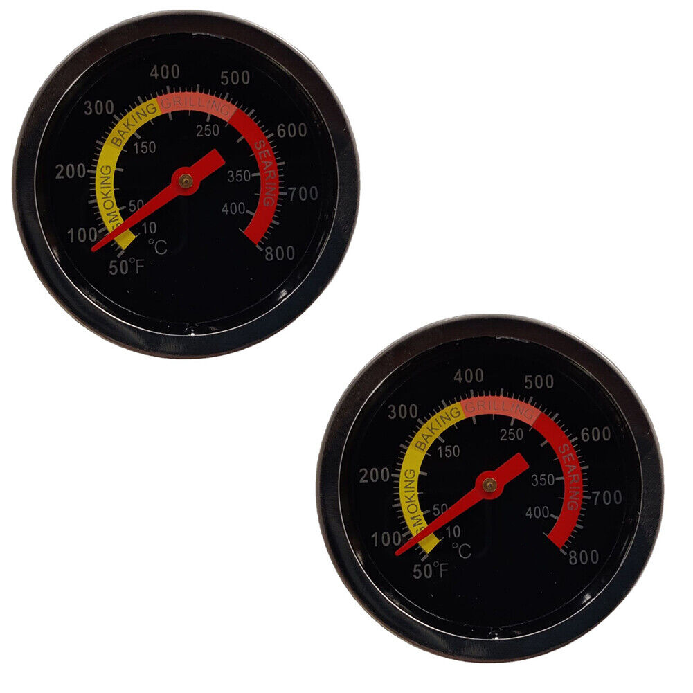 US 1-2Pc 2-3/8" Temperature Thermometer Gauge Barbecue BBQ Grill Smoker Pit