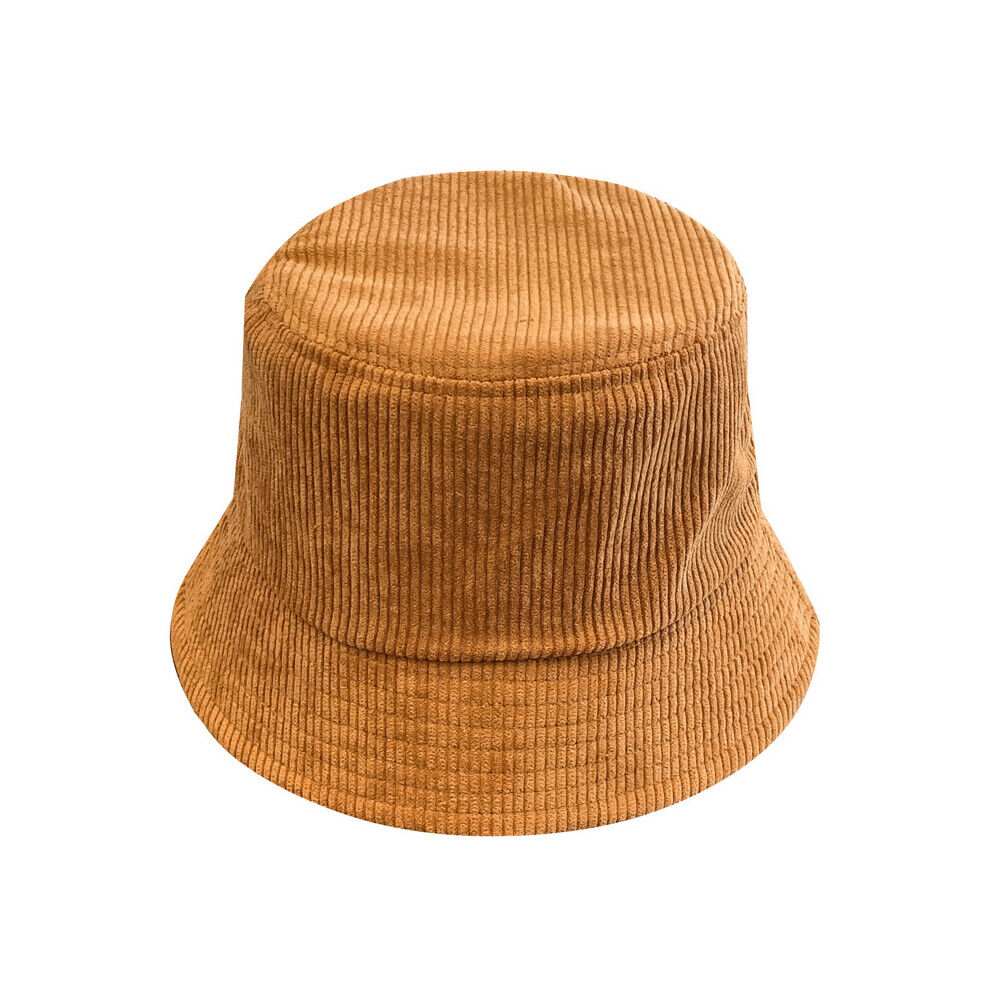 US 1-2 Pack Corduroy Bucket Hat Double Sided Fisherman's Cap Teens Men Women