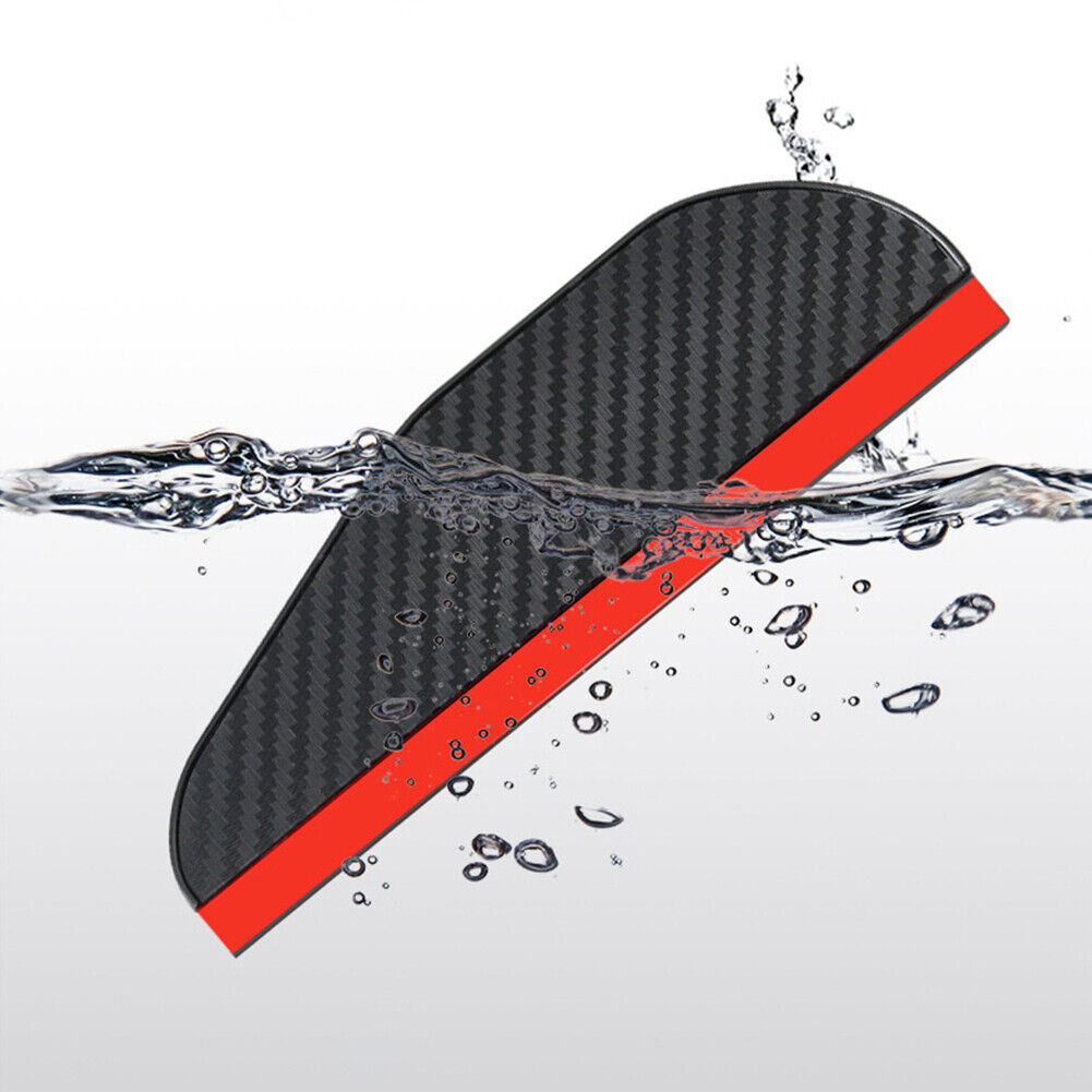 US 2-4 Rear View Side Mirror Rain Sun Visor Smoke Eyebrow Guard Carbon Fiber Car