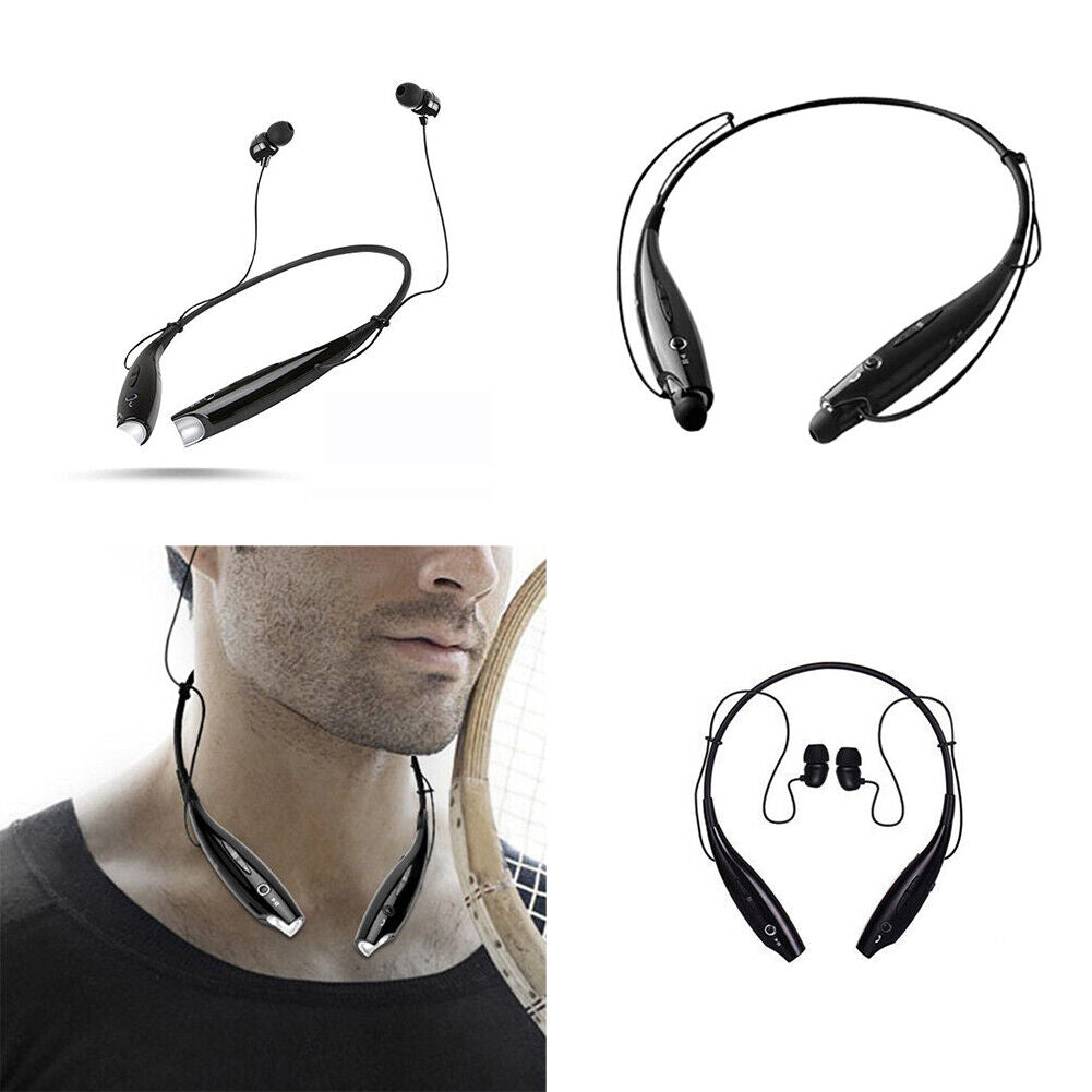 1-2Pc Bluetooth Neckband Wireless Headphones Mic Headset Stereo Earbuds Earphone
