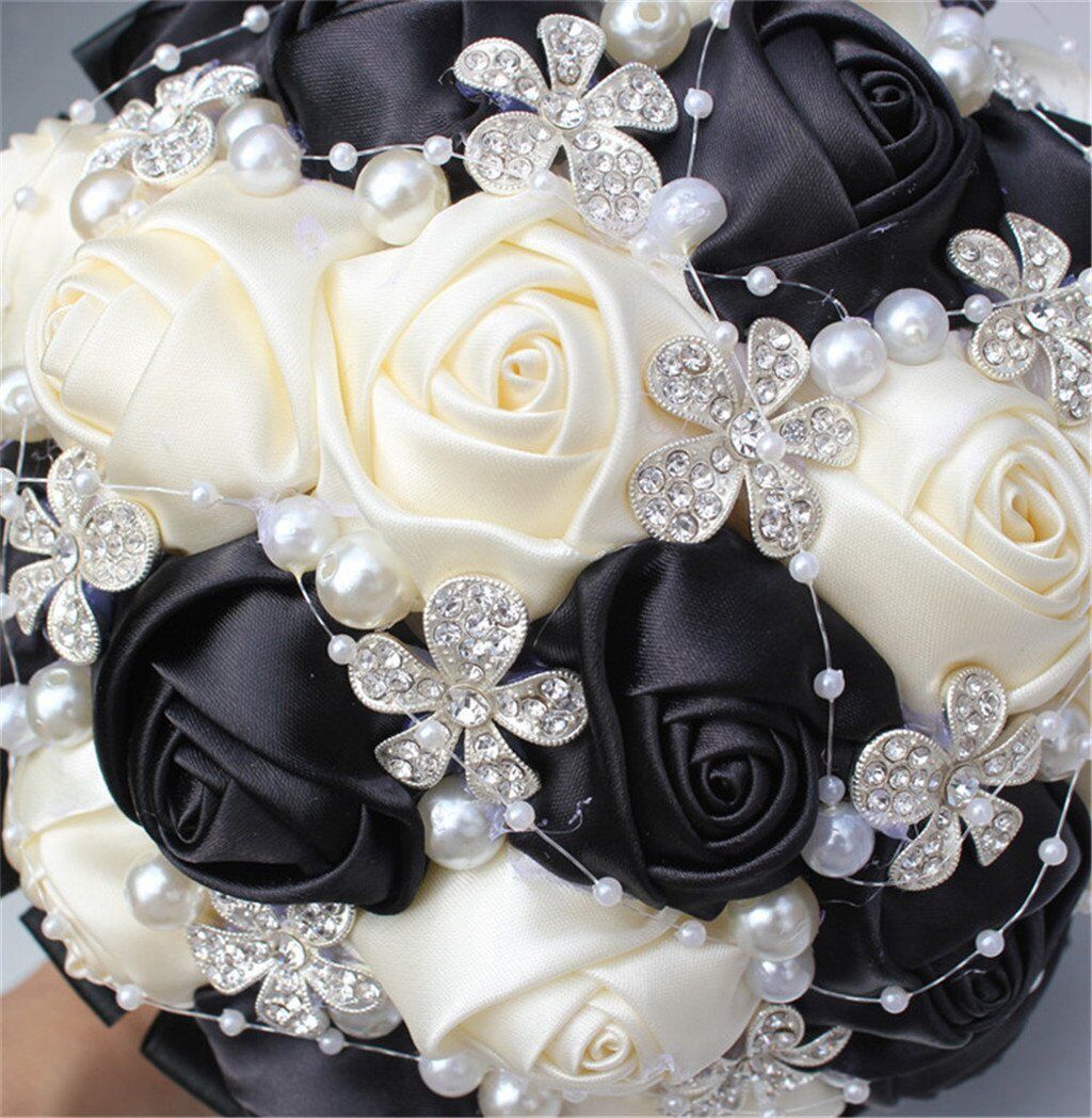 Wedding Bouquet Bridal Brooch Bouquets Bridesmaid Bouquet Diamond Pearl Ribbon