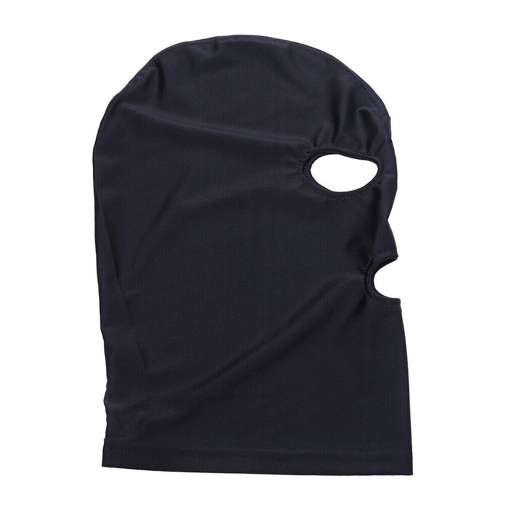 US 2-4 Pack Black Full Hood Face Head Cover Role Play Unisex Mask Slave Costume