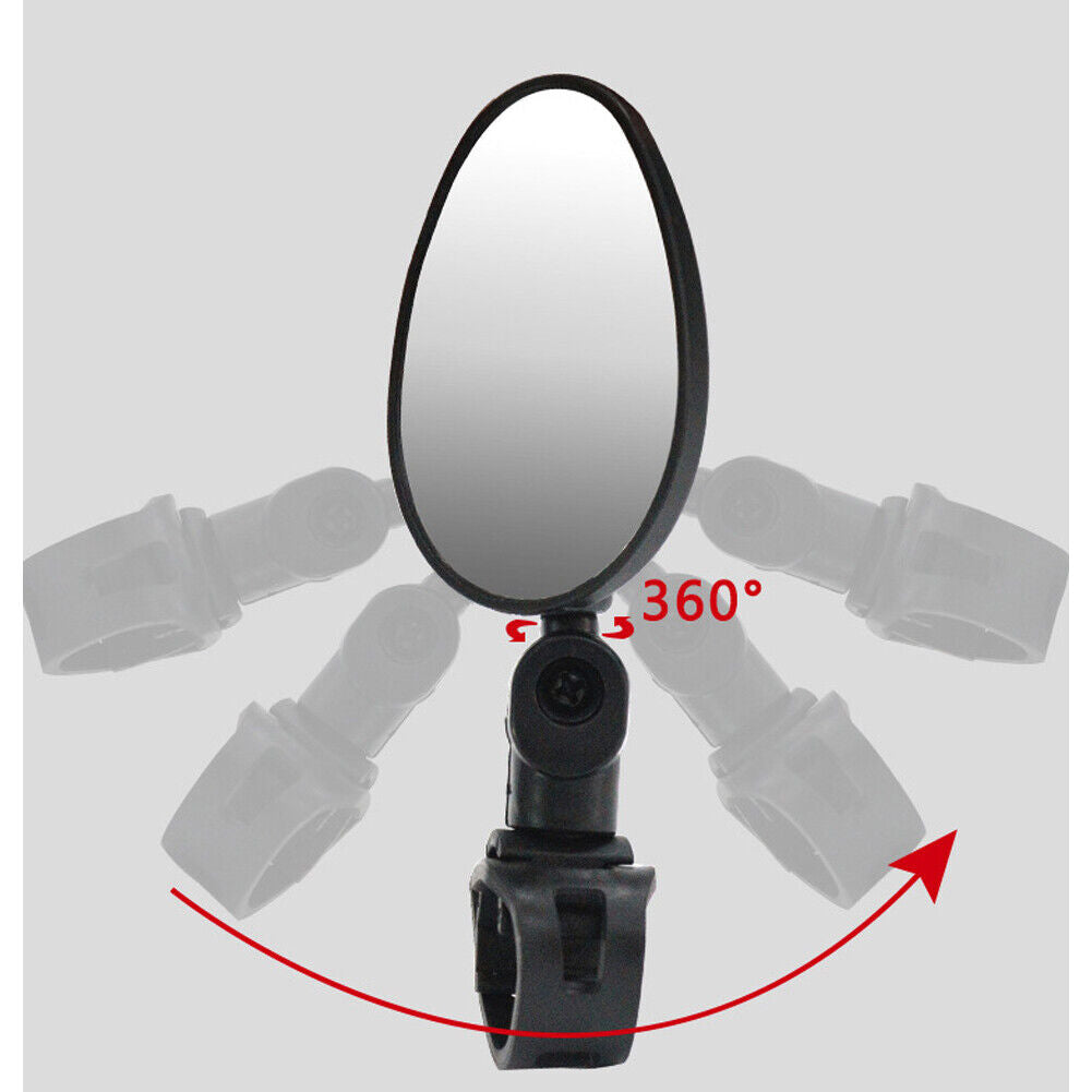 US 2-4 Pack Bike Mirror Cycling Rear View Glass Adjustable 360 Degree Handlebar