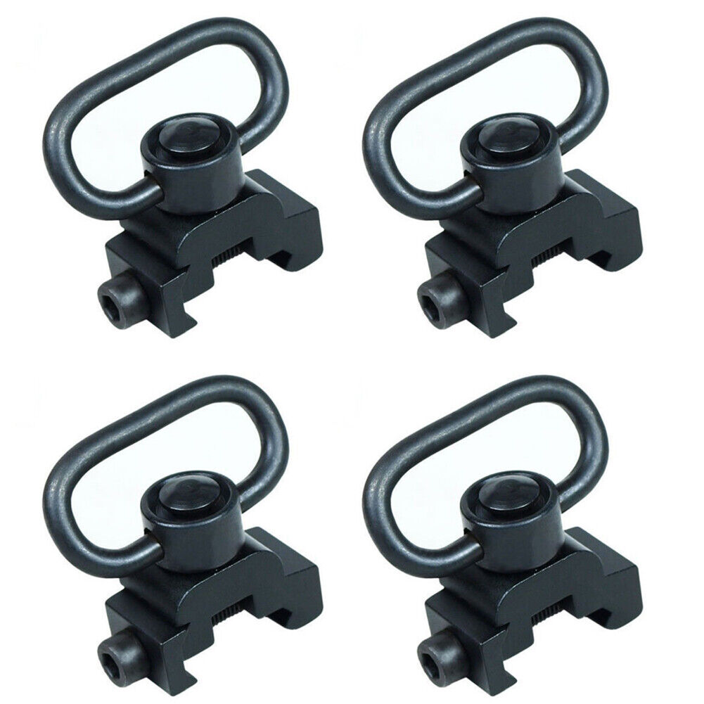 US 2-4 Pcs Quick Release Detach QD Sling Swivel w/ 20mm Picatinny Rail Mount